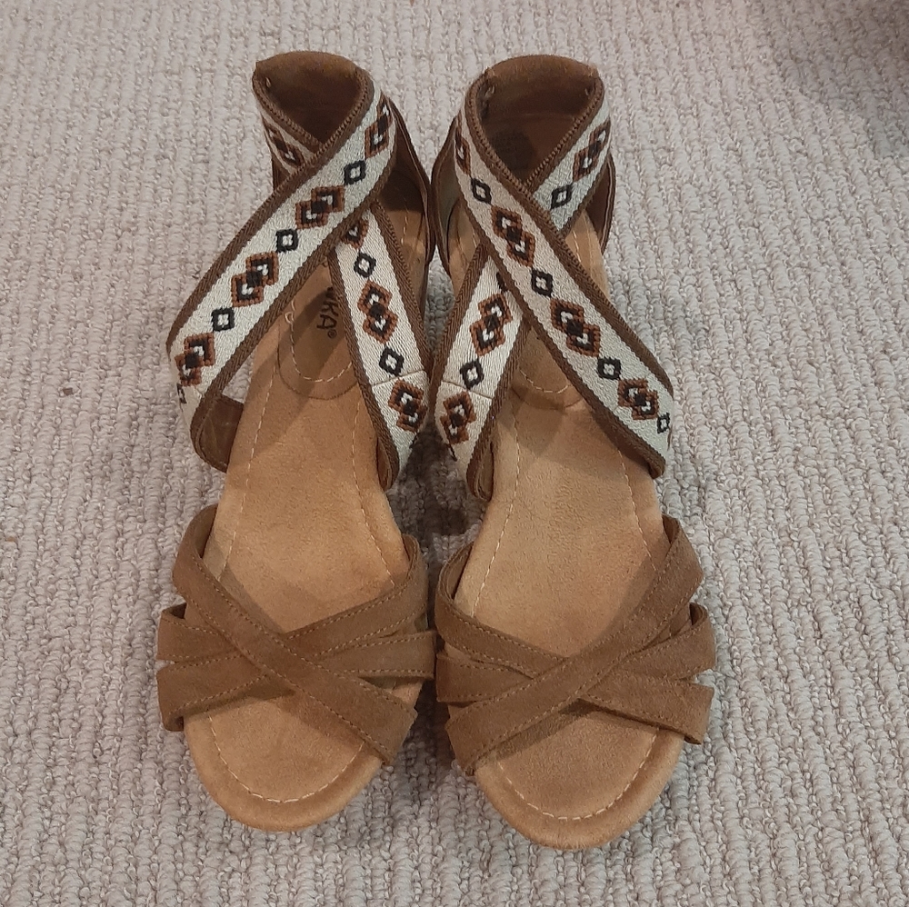 Boho wedge sandals